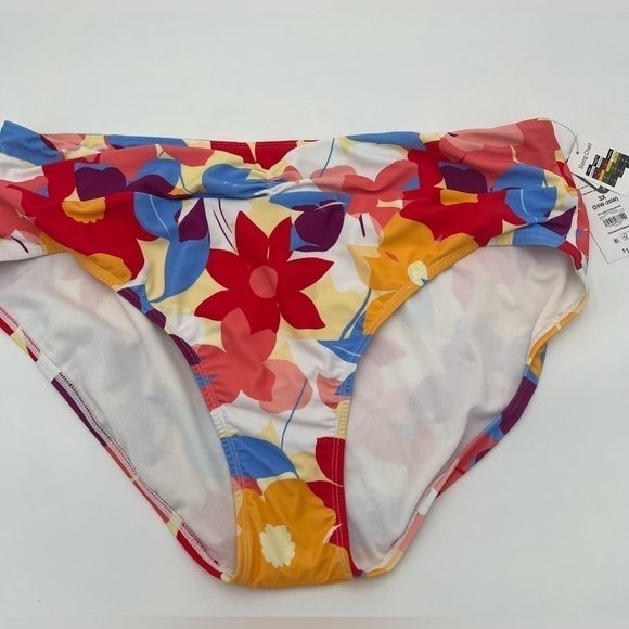 Time and Tru Women's Floral High Waist Twist Swim Bottoms Size 3X - Picture 7 of 13